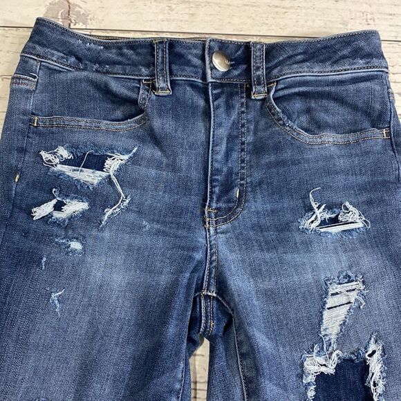 AEO Hi-Rise Jegging Ripped Patched Jeans - Picture 5 of 10